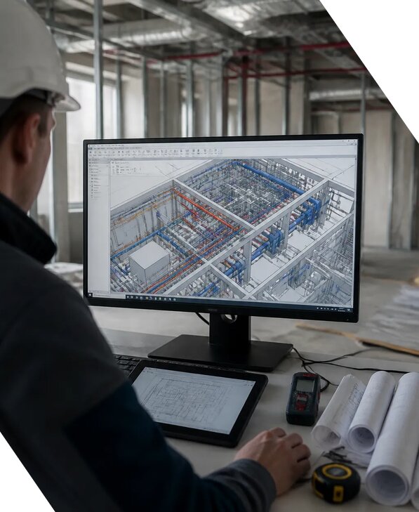 Создание BIM модели инженерных сетей для объектов в Кохме